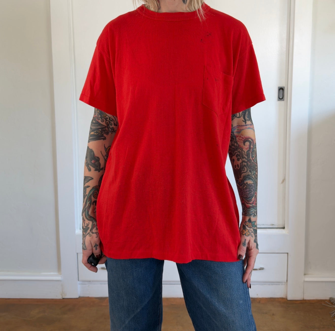 Vintage Prentiss Red Pocket T-Shirt