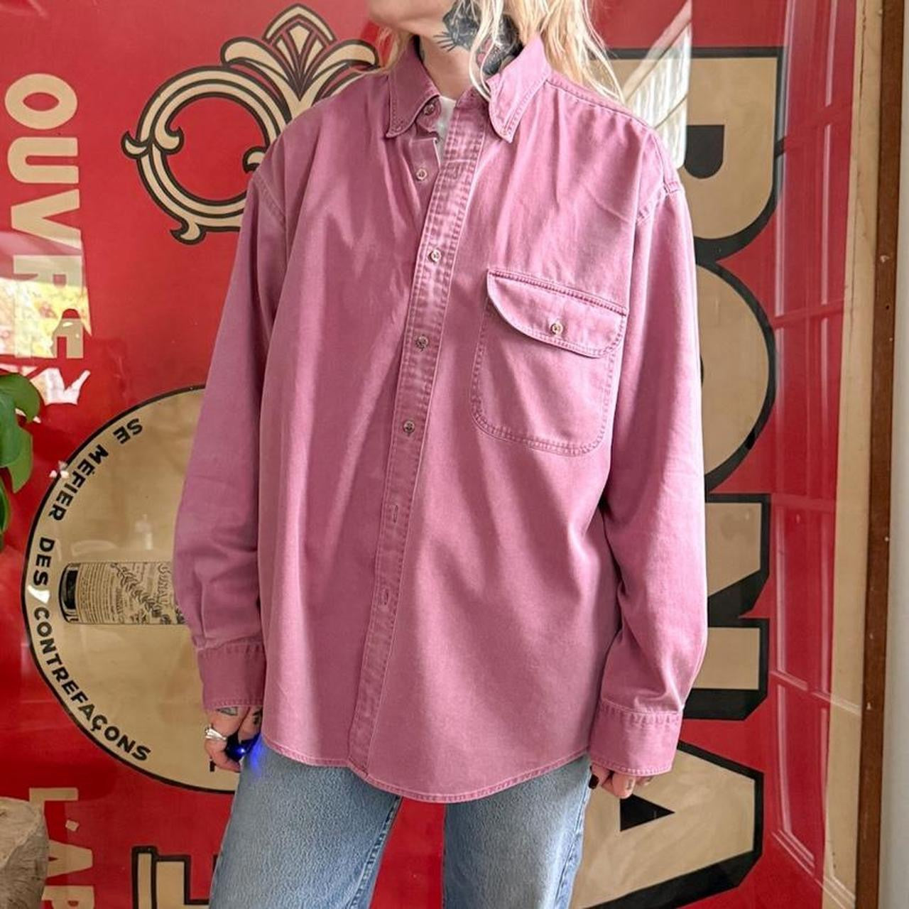 Vintage Lands End long sleeve button up shirt