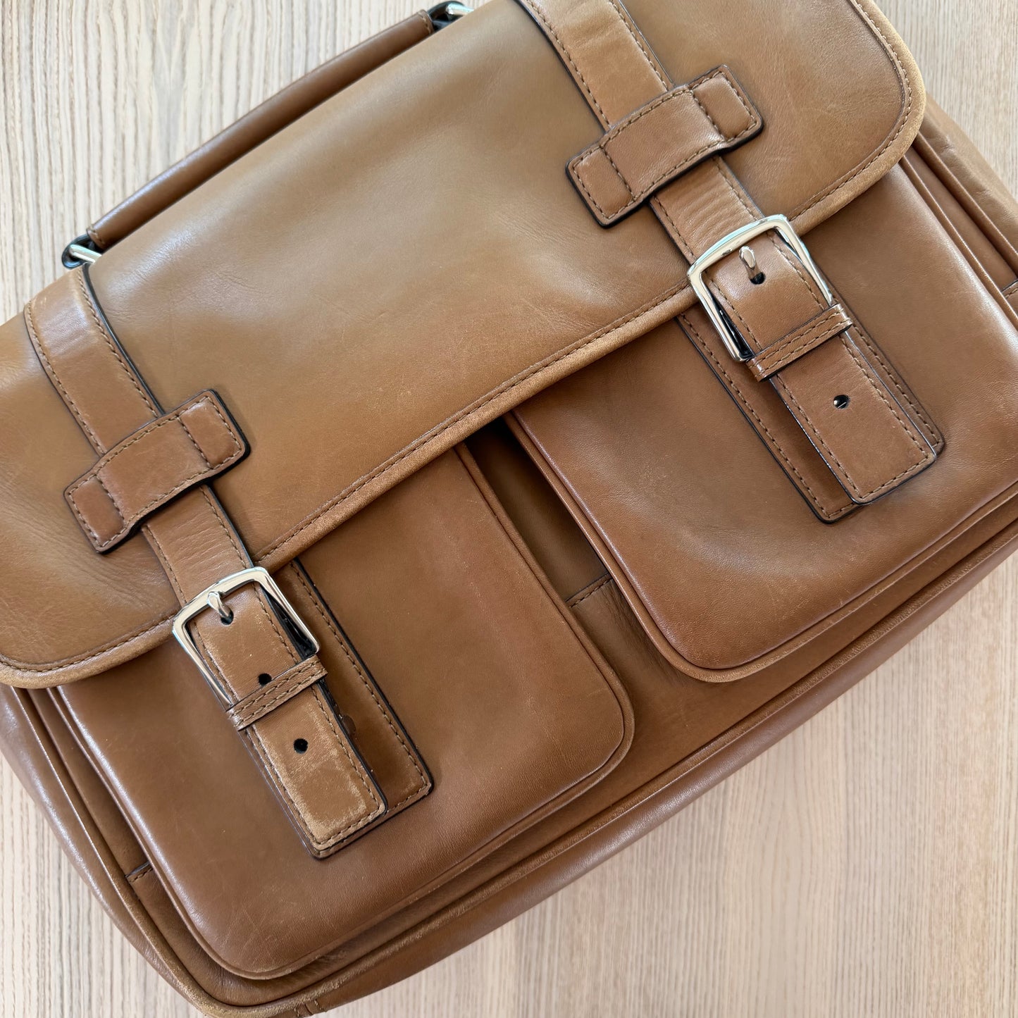 Vintage Coach Thompson Briefcase Brown Leather Messenger Bag