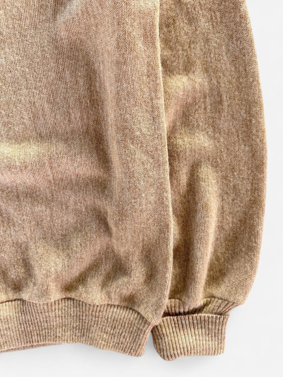 Vintage 1980s JcPenney Tan Light Brown button down Cardigan