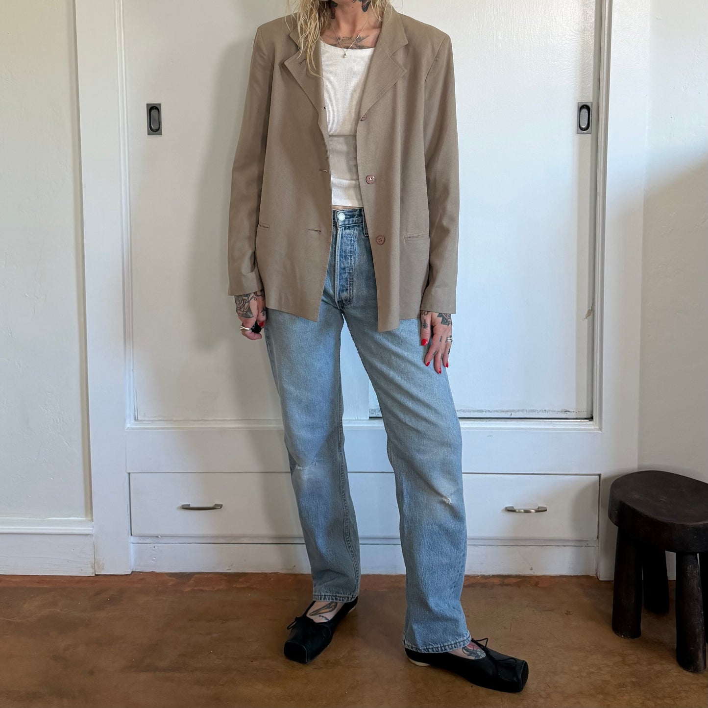 Vintage 1980s Chaus Silk Blazer
