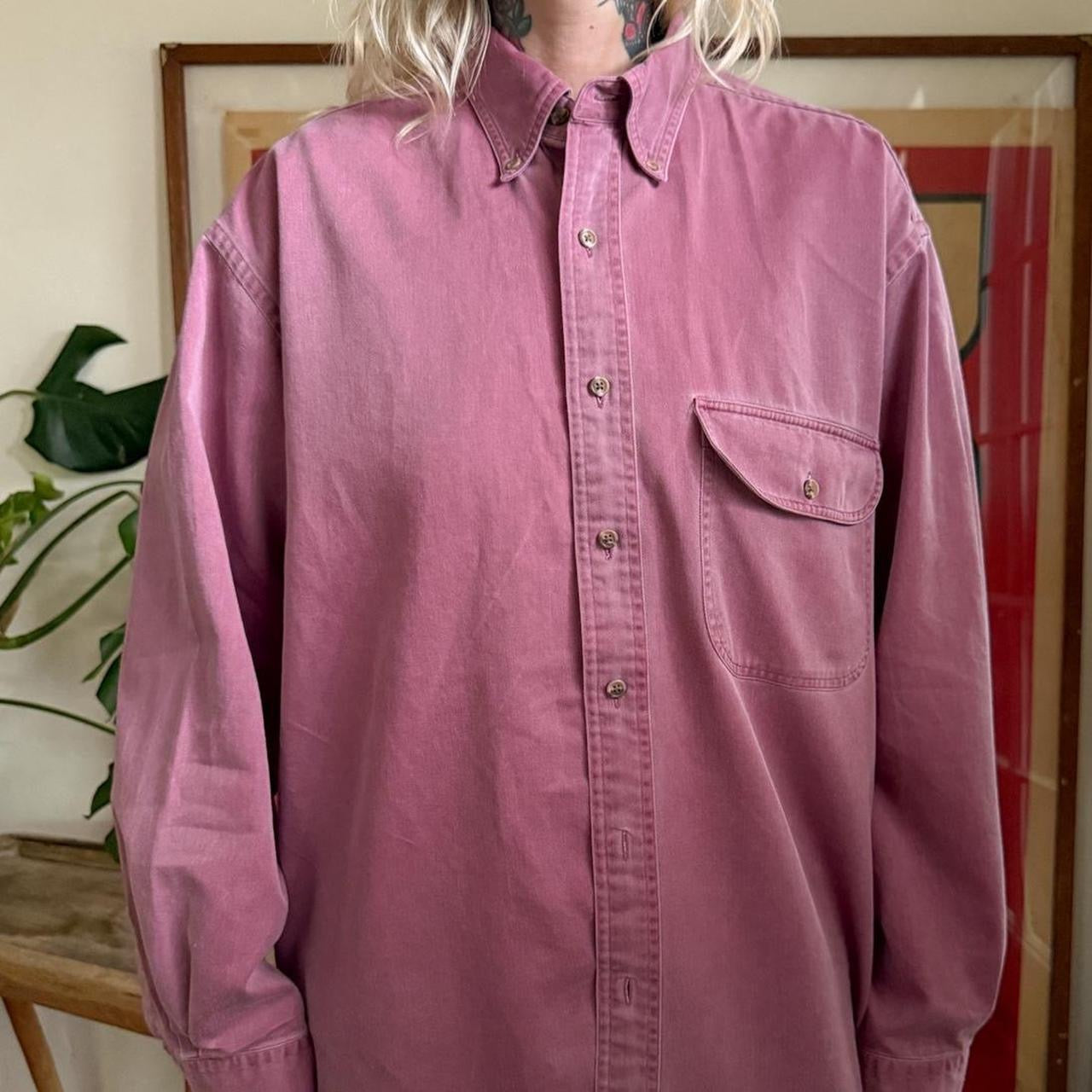 Vintage Lands End long sleeve button up shirt