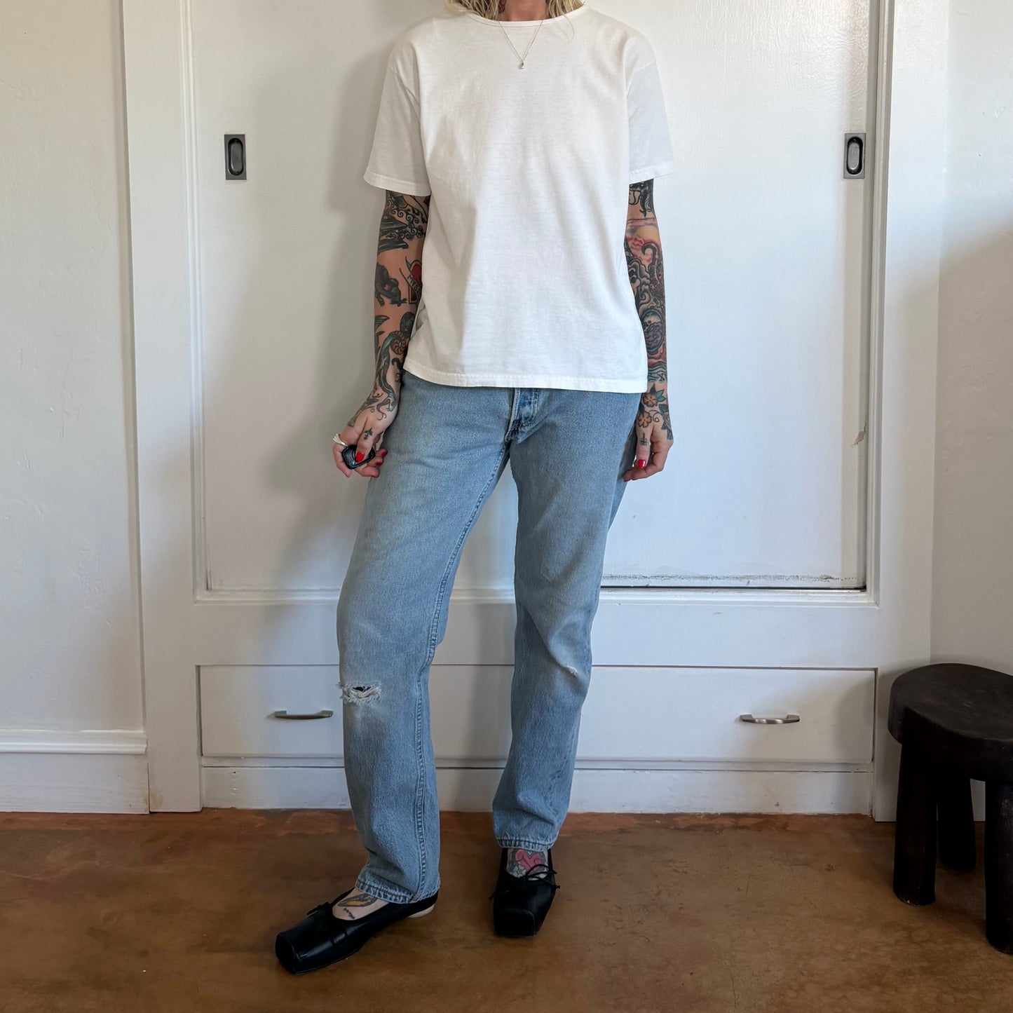 Vintage Honors White Cotton T-Shirt