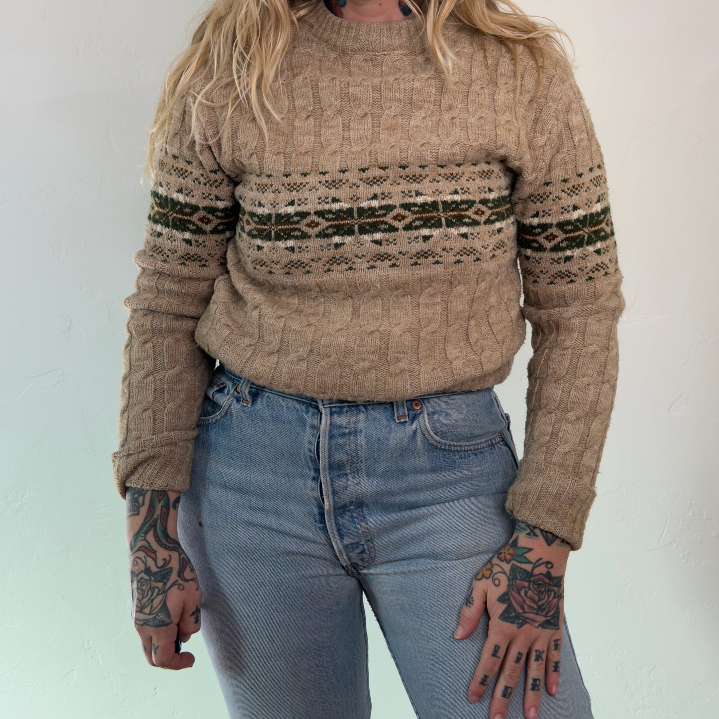 70s Campus knit sweater