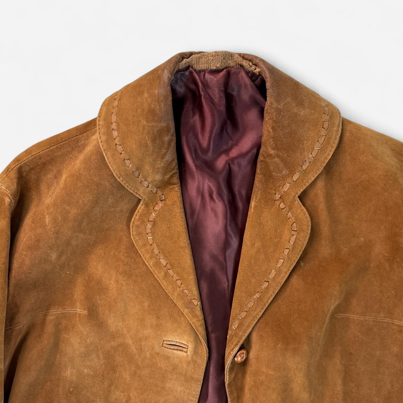 Vintage 1970s Brown Suede Womens Jacket