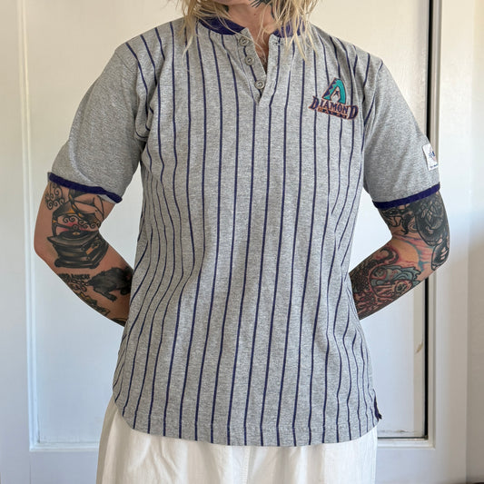 Vintage Arizona Diamondbacks MLB Pinstripe Henley Shirt