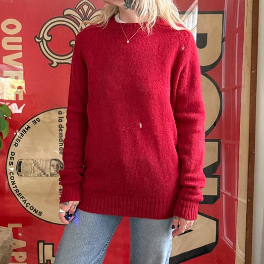 Vintage 1970s Braemar Scottish Shetland wool long sleeve sweater
