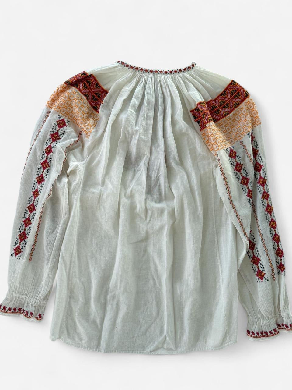 Vintage Romanian Embroidered Blouse