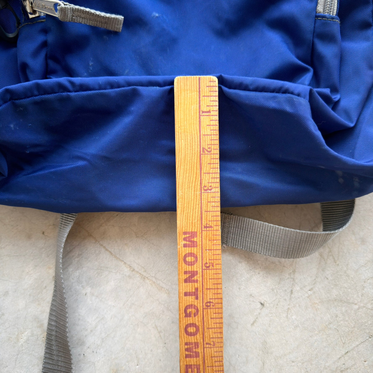 Vintage LL Bean Kids Backpack Royal Blue School Bag with Reflective Trim