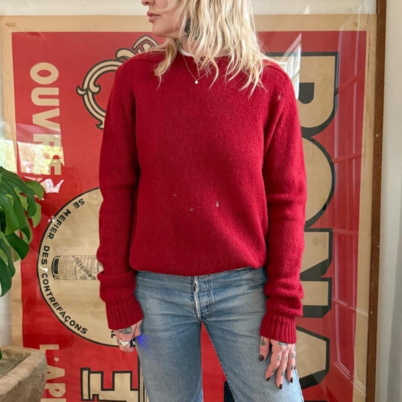 Vintage 1970s Braemar Scottish Shetland wool long sleeve sweater