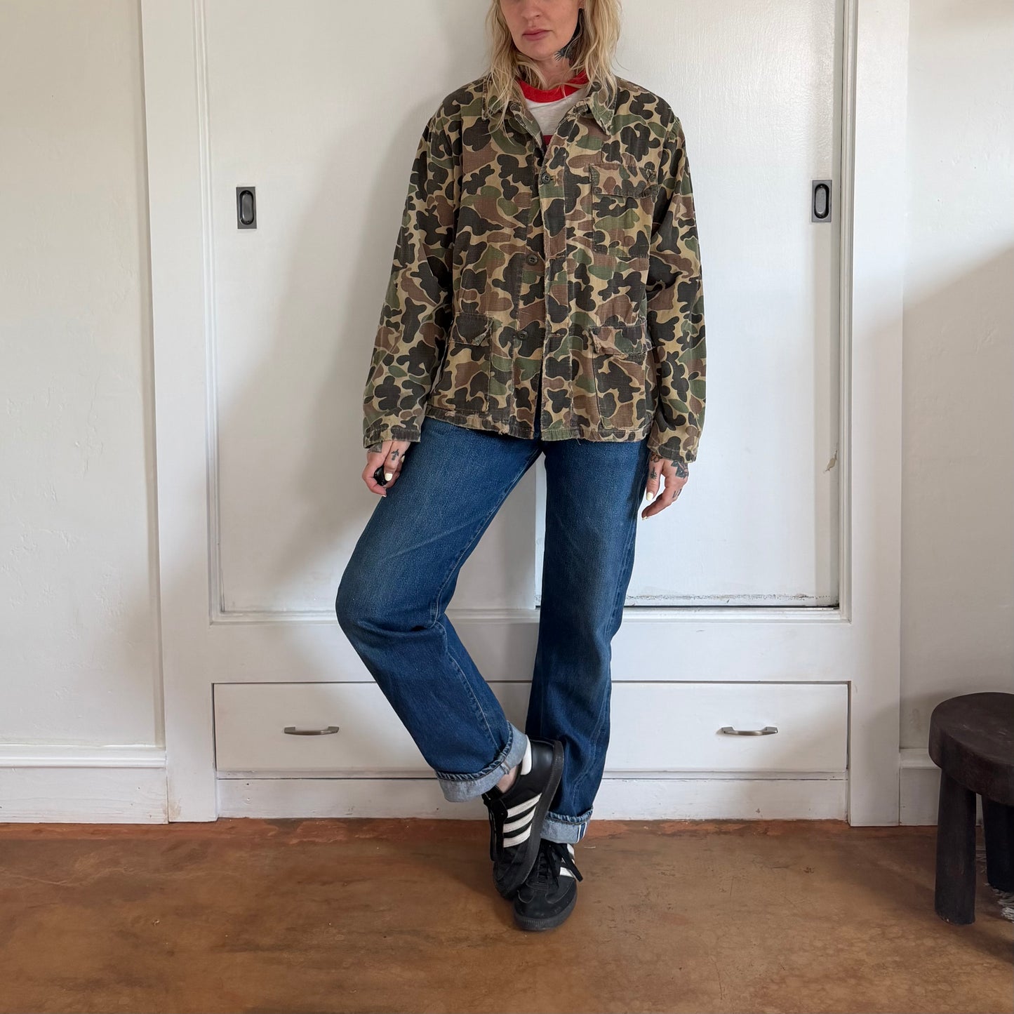 Vintage Duck Hunter Camo Field Jacket Utility Shirt