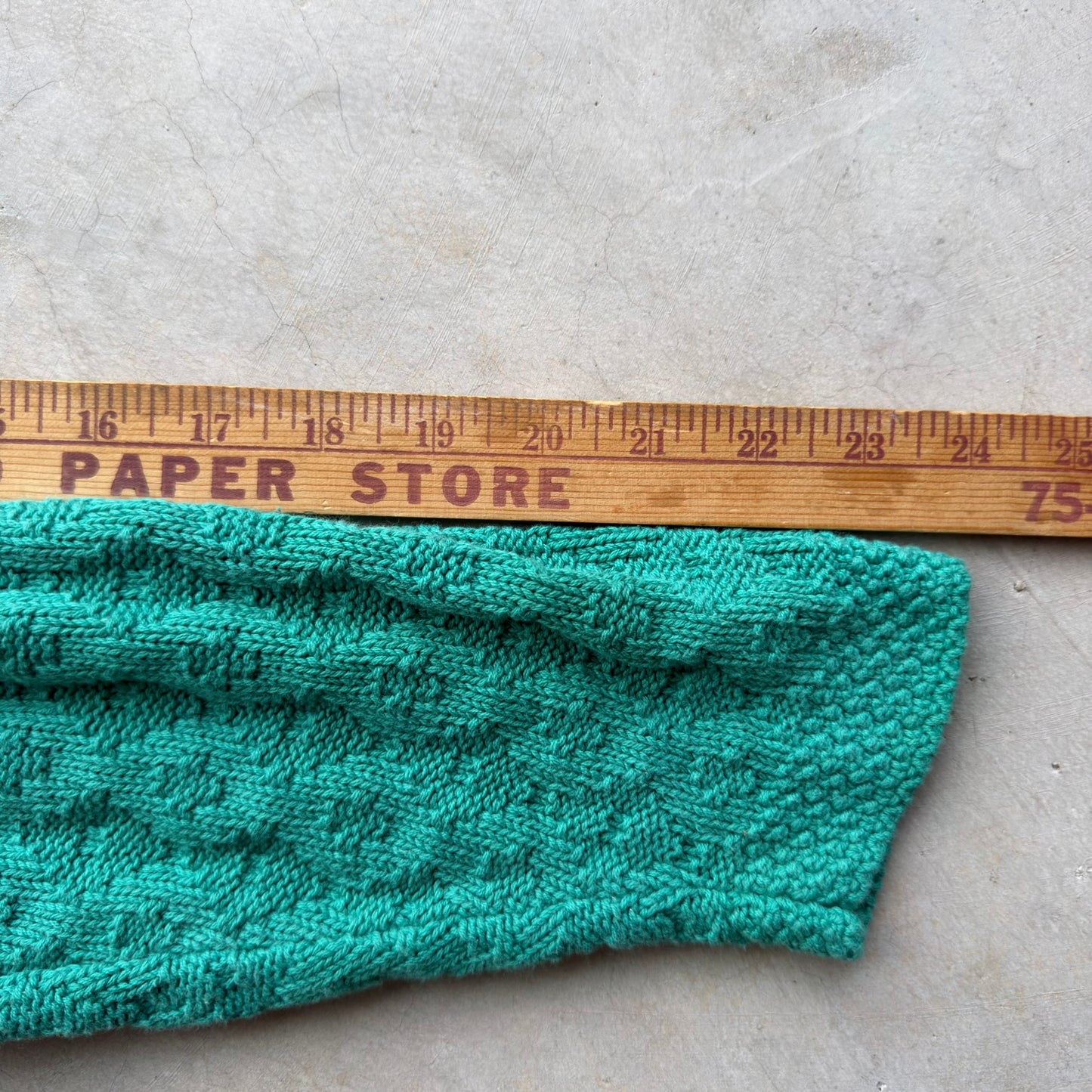 Talbots Vintage Green Cotton Knit Cardigan Sweater Made in USA Womens Large