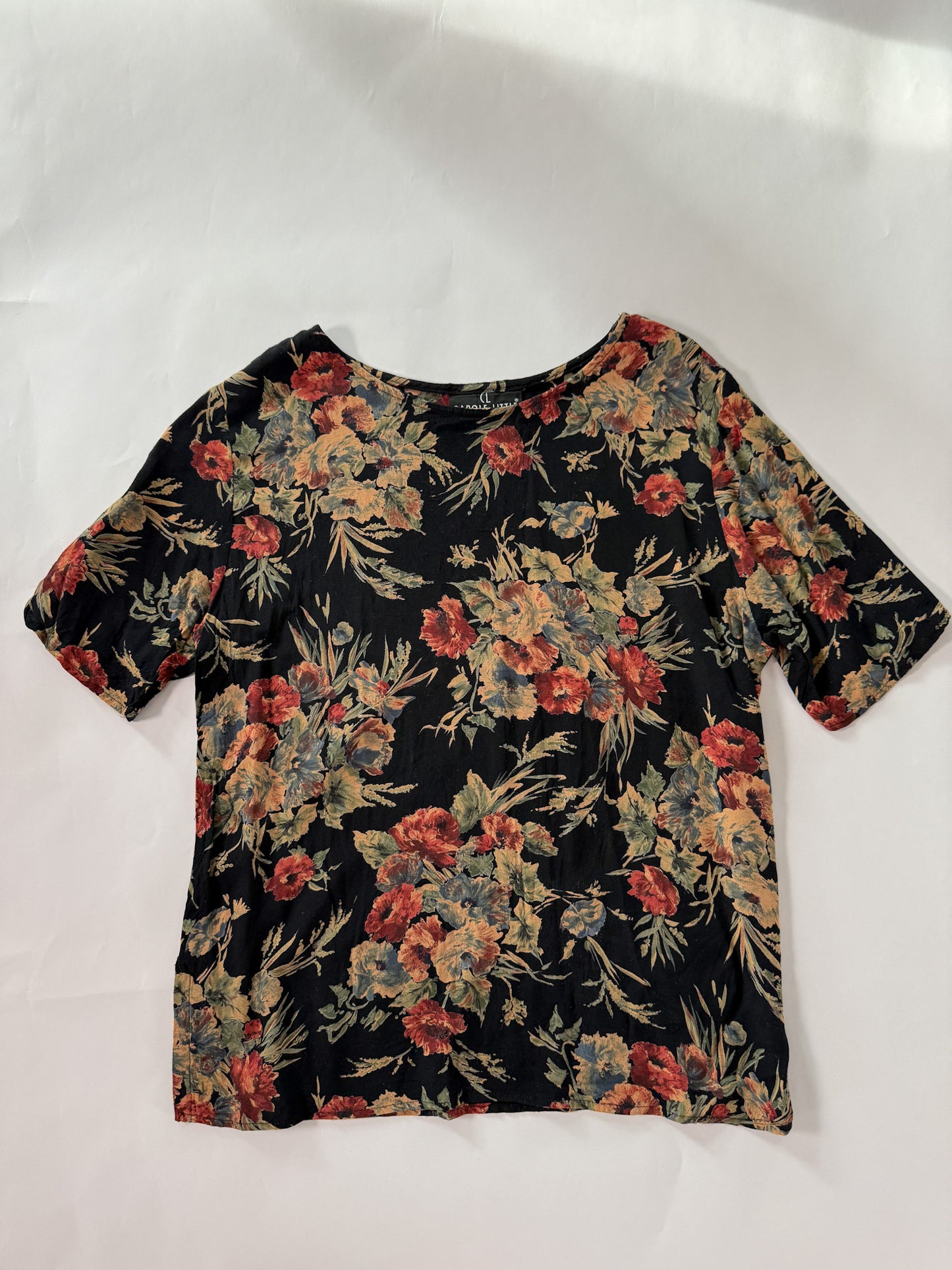 Vintage Floral Rayon Short Sleeve Shirt