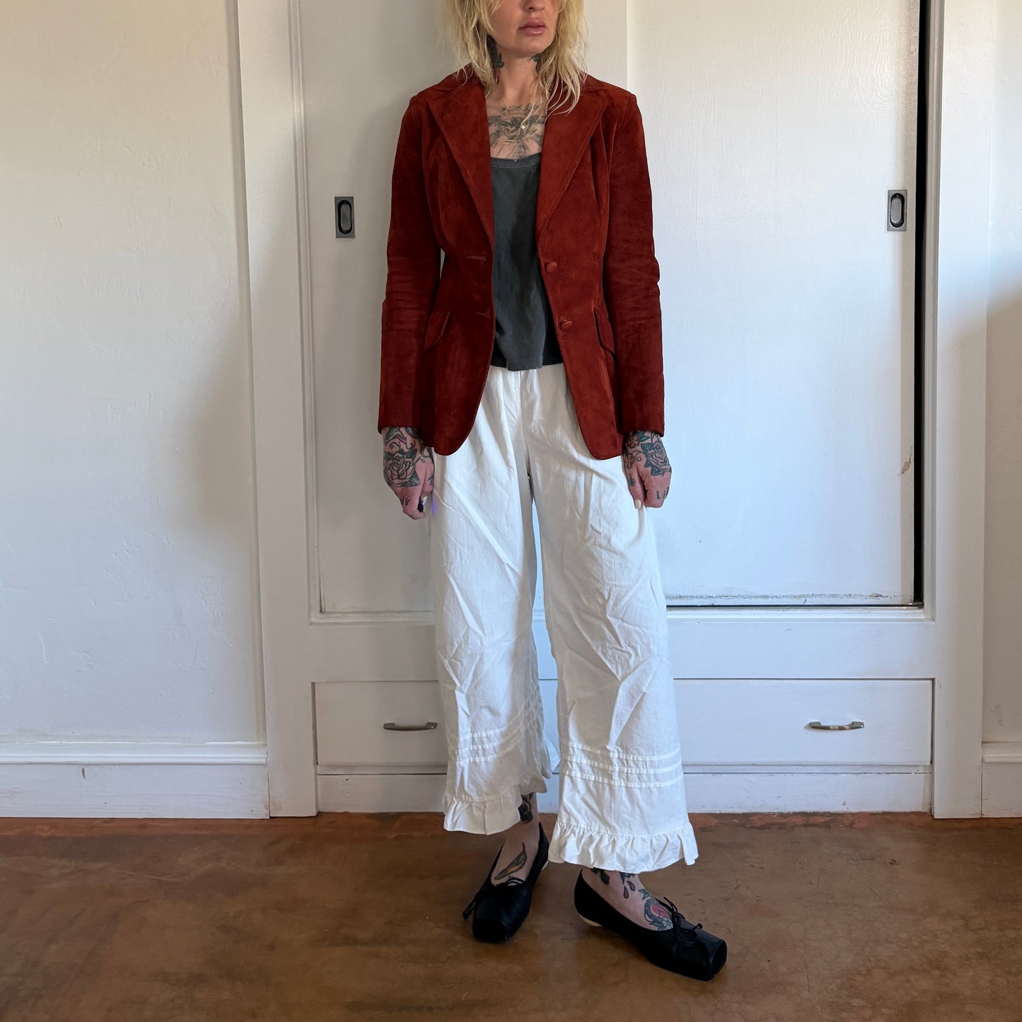Vintage Scully Rust Suede Leather Blazer Tailored Women’s Jacket 6