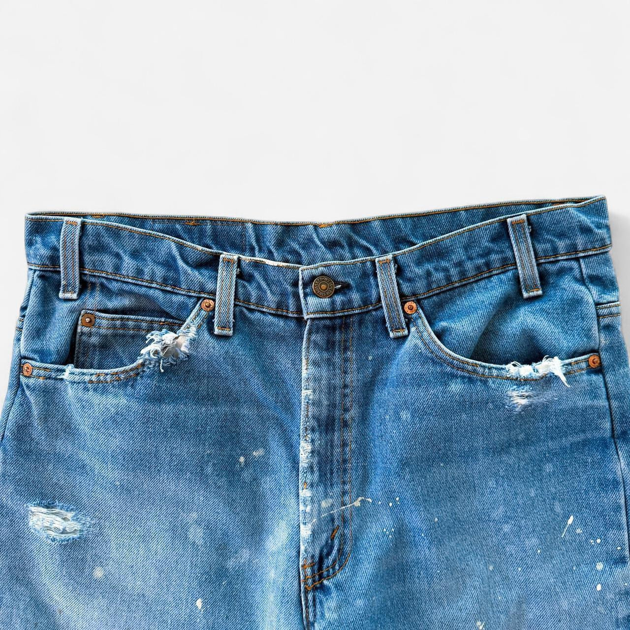 Vintage 1980s Indigo Levi’s Orange Tab Shorts