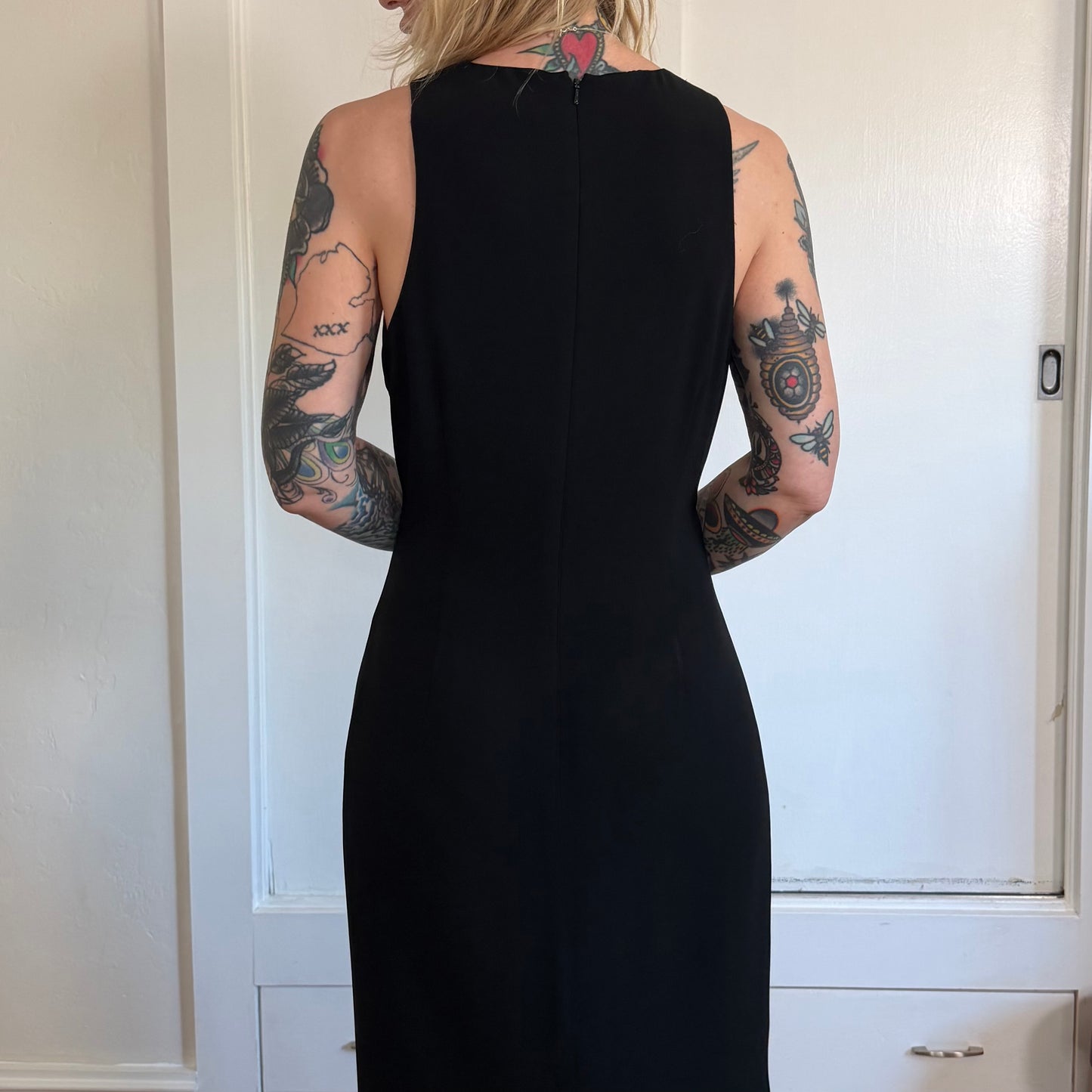 Vintage Calvin Klein Black Sleeveless Maxi Dress