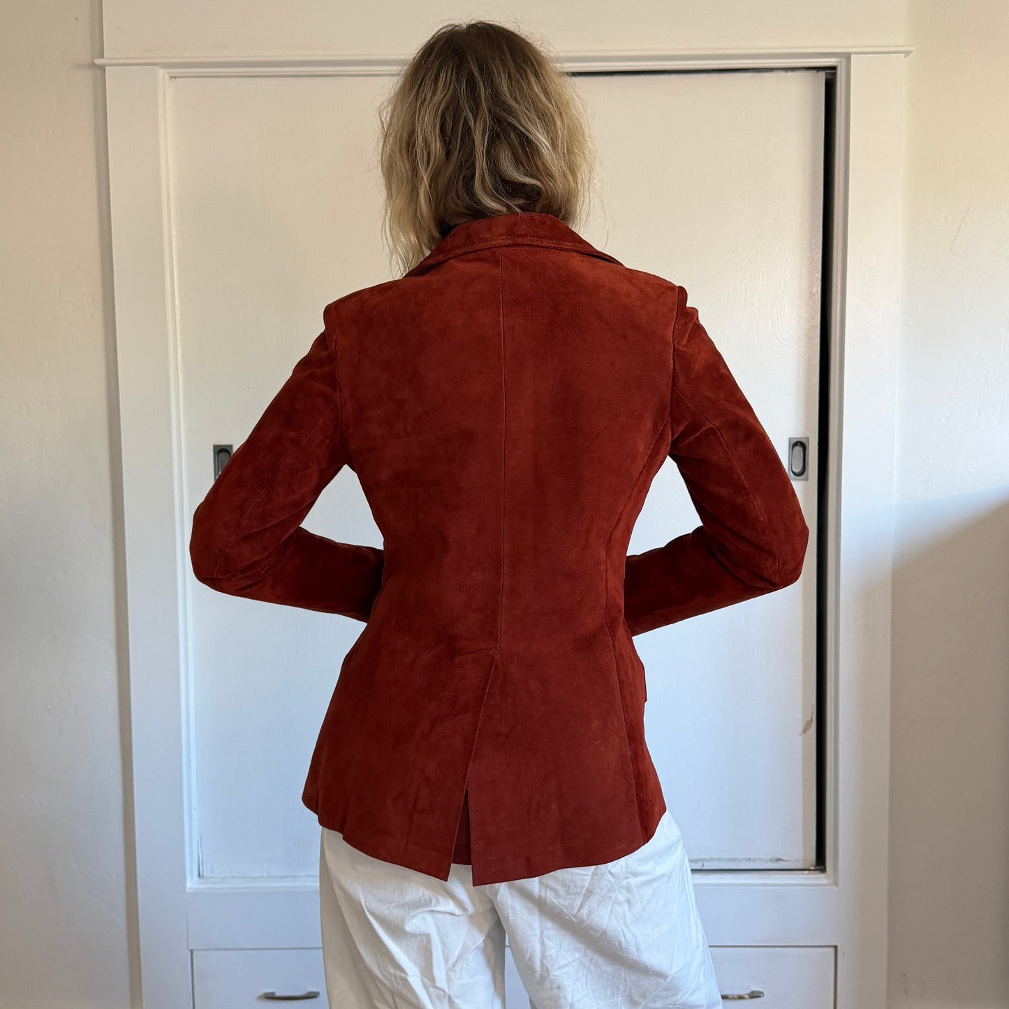 Vintage Scully Rust Suede Leather Blazer Tailored Women’s Jacket 6