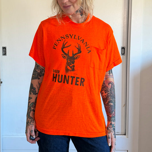 Vintage 1980s Pennsylvania deer hunter pocket shirt