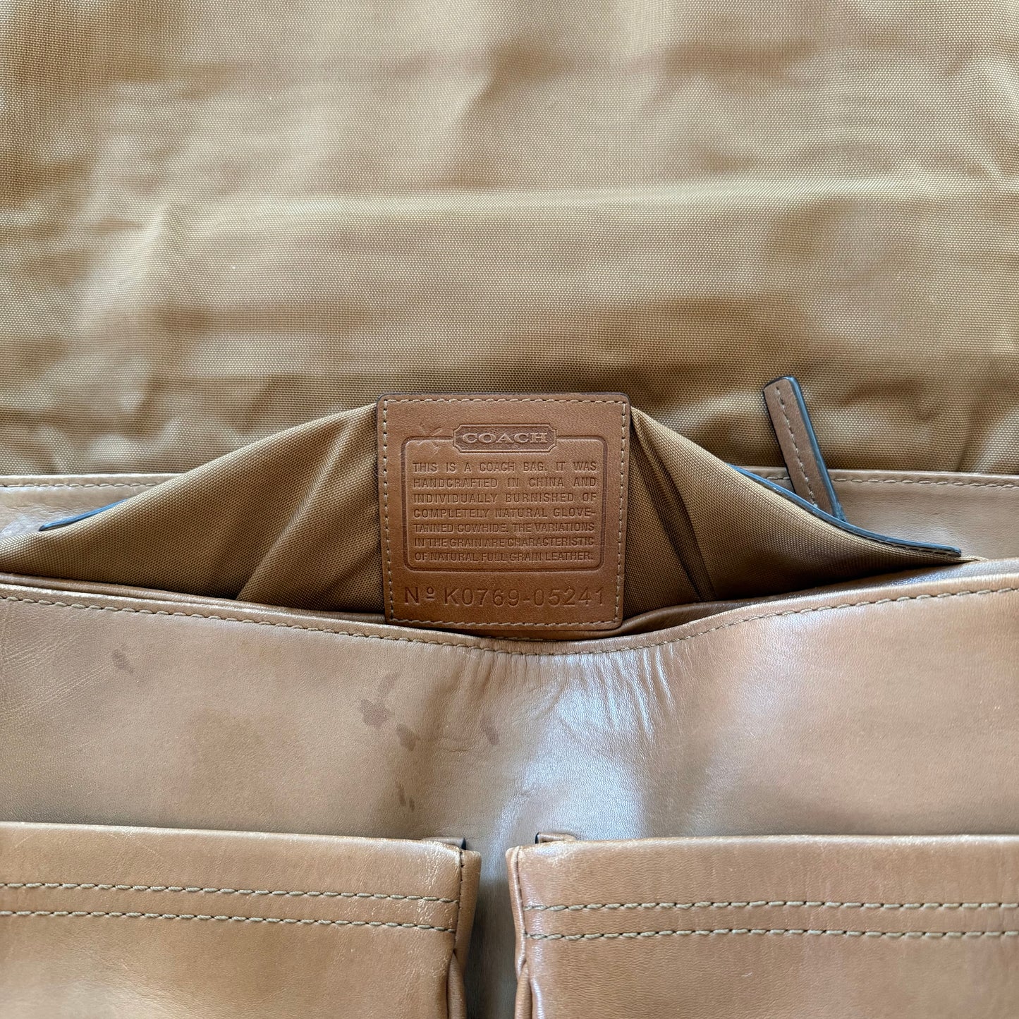 Vintage Coach Thompson Briefcase Brown Leather Messenger Bag