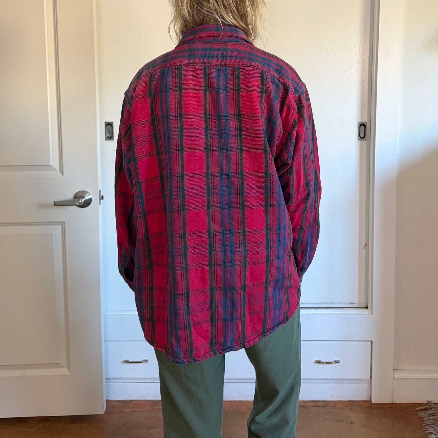 Vintage 1990s Fieldmaster distressed button up cotton flannel
