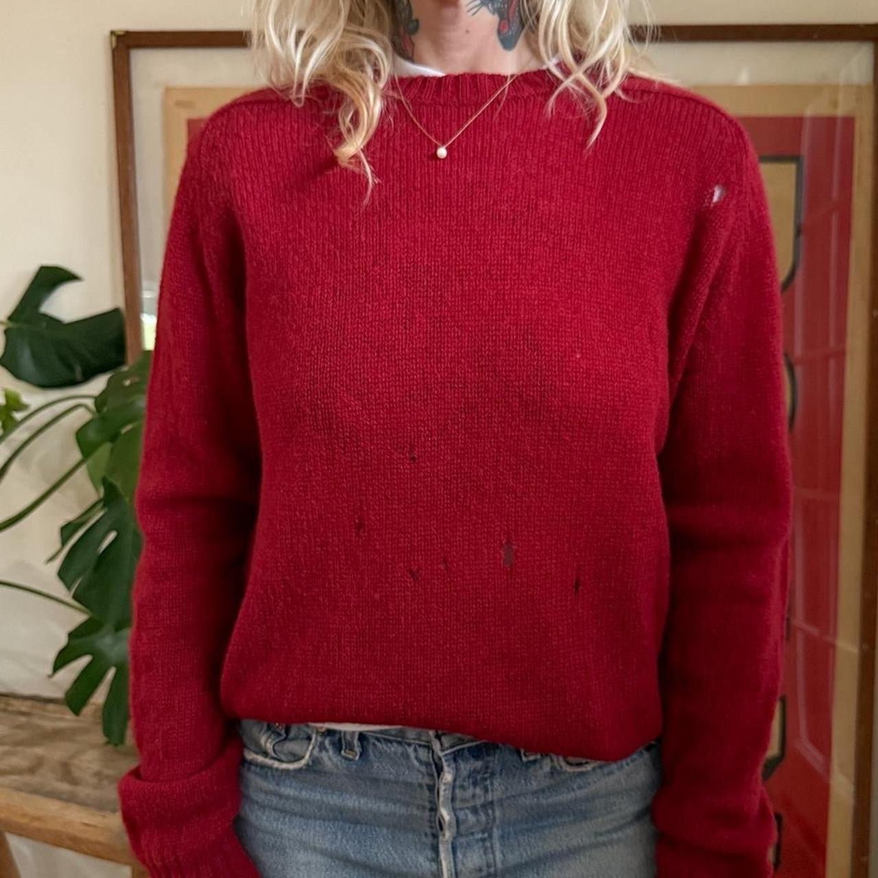 Vintage 1970s Braemar Scottish Shetland wool long sleeve sweater