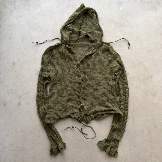 Vintage Military Insect Repellent Mesh Jacket Olive Drab Large