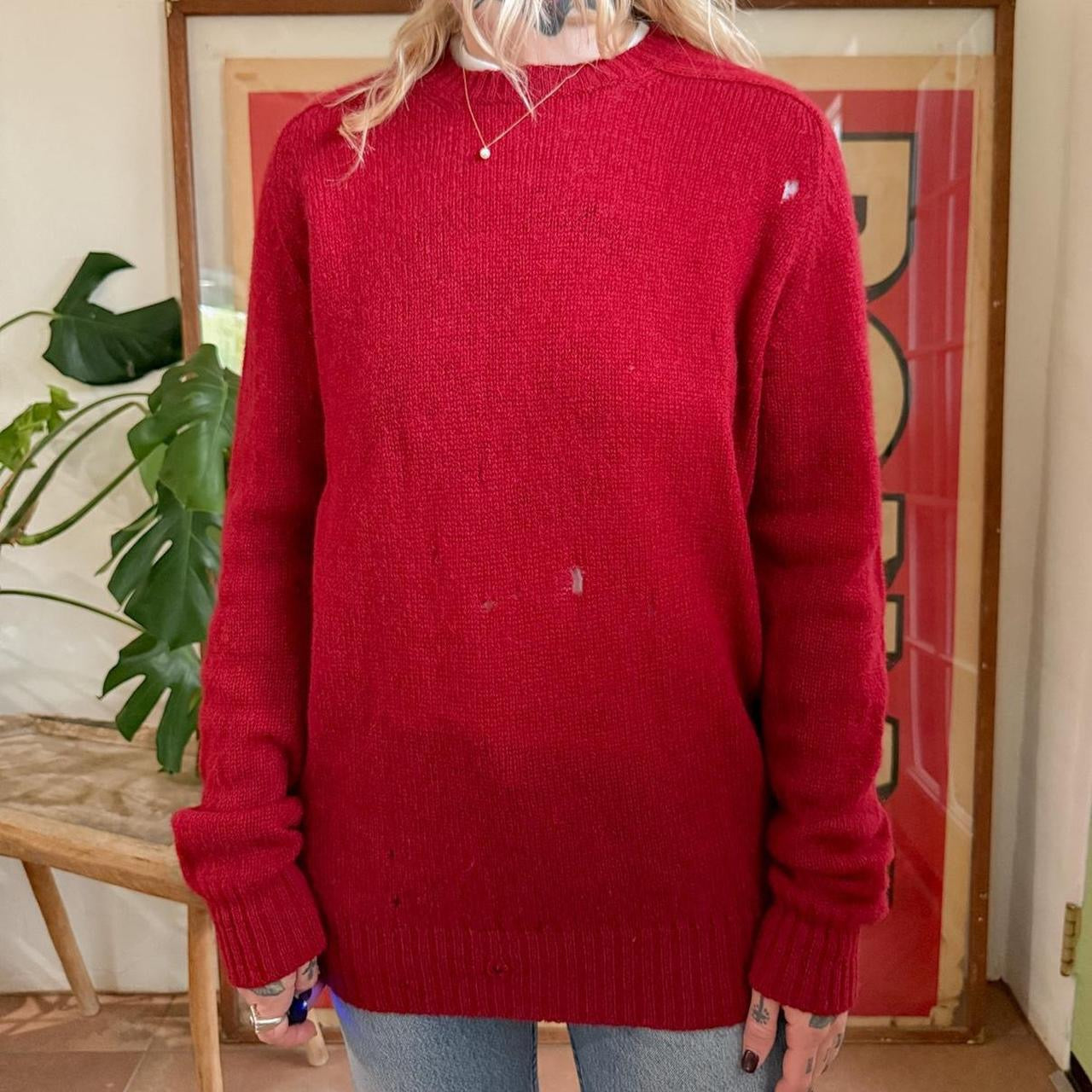Vintage 1970s Braemar Scottish Shetland wool long sleeve sweater