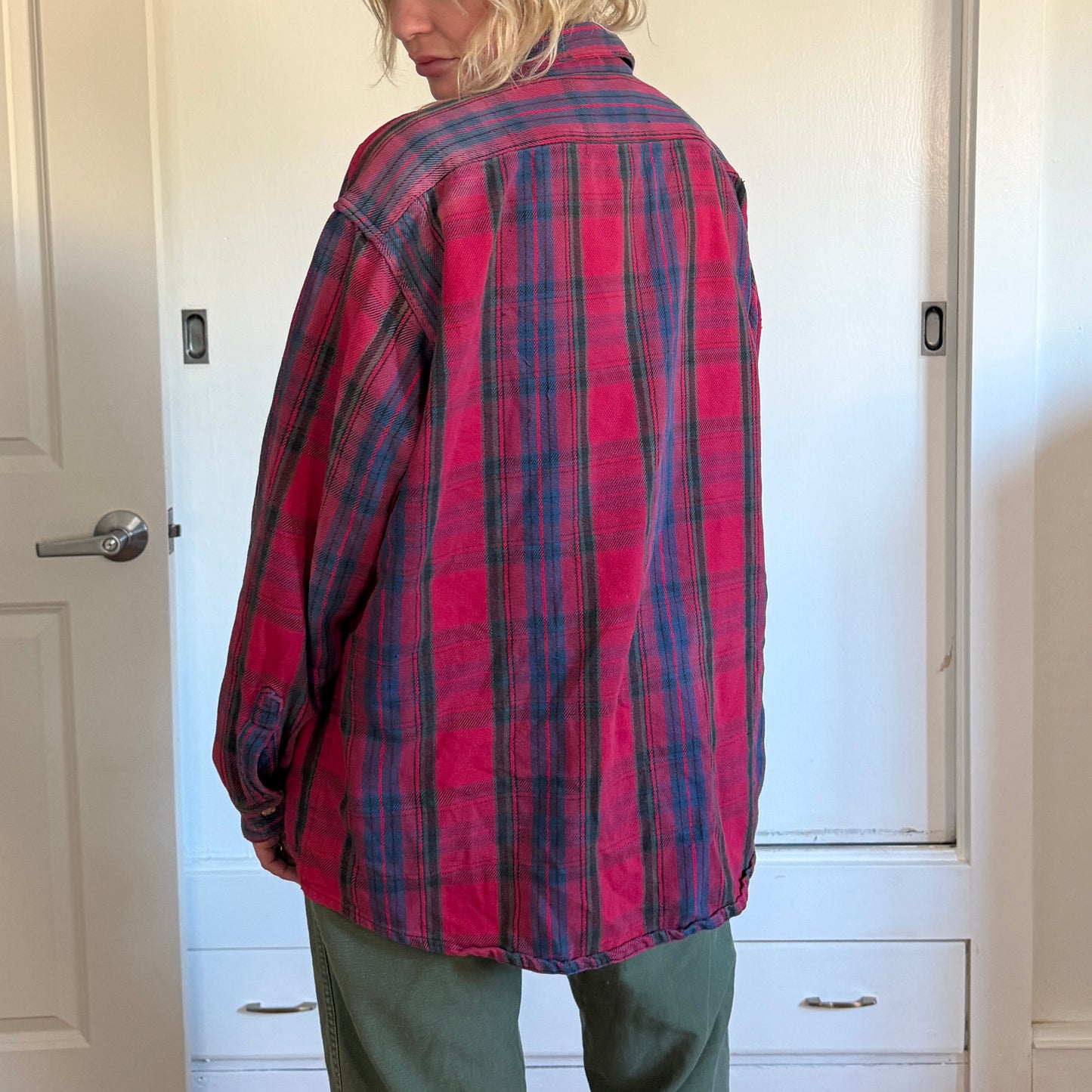 Vintage 1990s Fieldmaster distressed button up cotton flannel