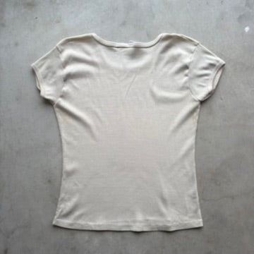 Vintage 1970s Mackinac Island Baby Tee Cream Graphic Souvenir T-Shirt