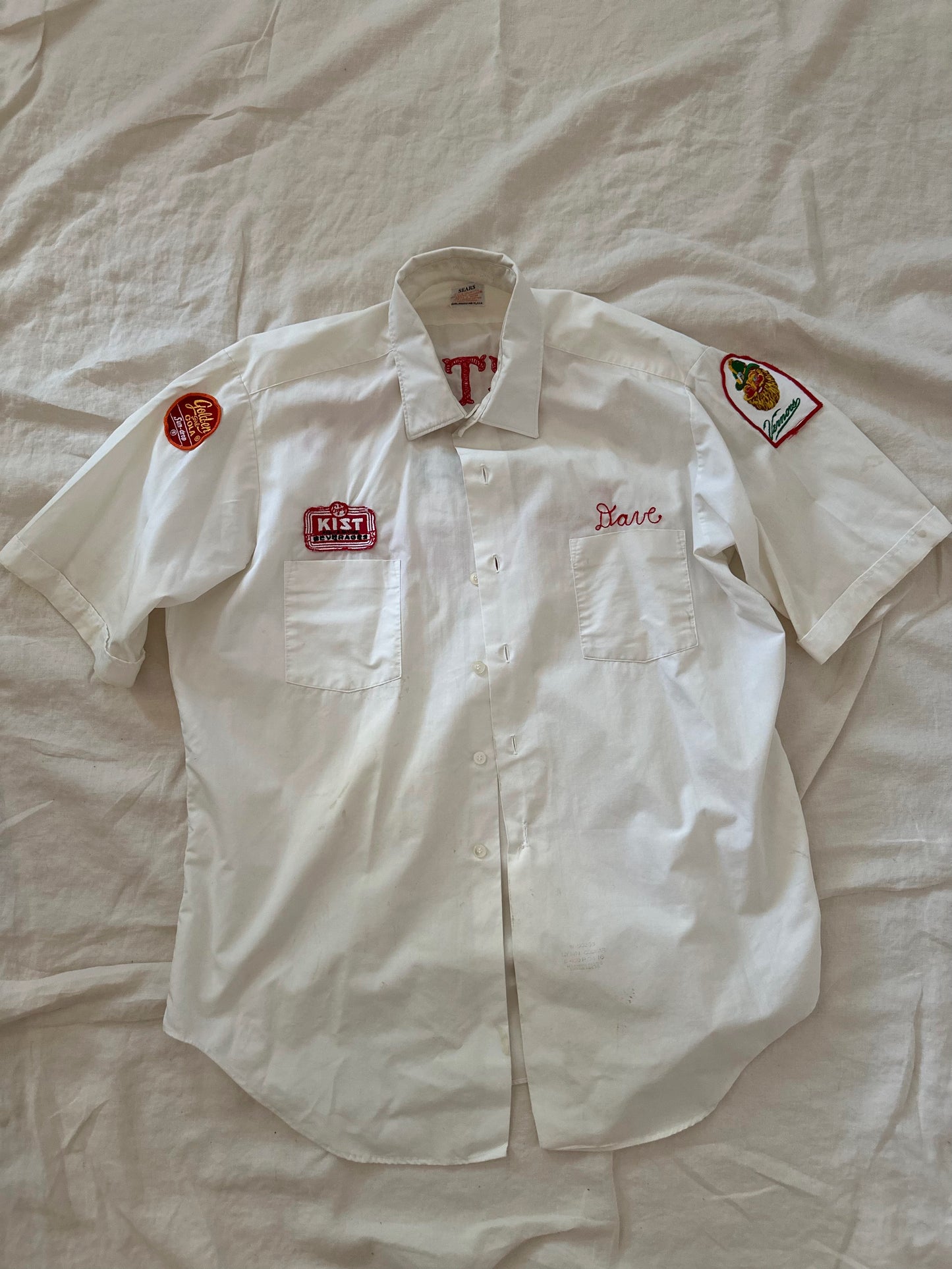 50s Sears Chain Stitch Beverage Delivery Shirt