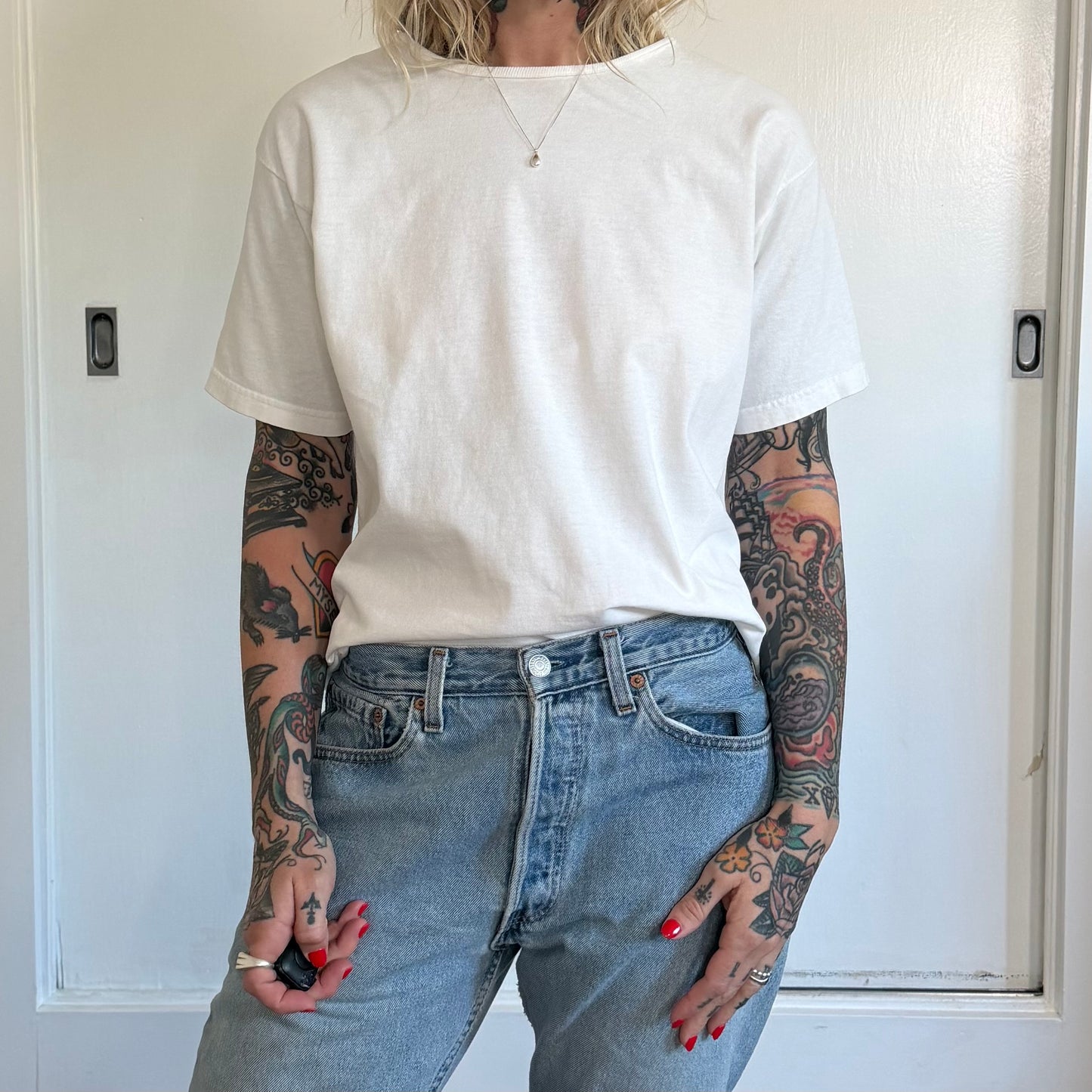 Vintage Honors White Cotton T-Shirt