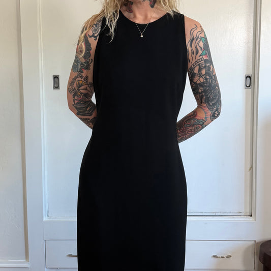 Vintage Calvin Klein Black Sleeveless Maxi Dress