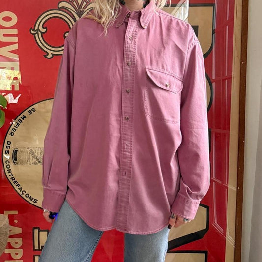 Vintage Lands End long sleeve button up shirt
