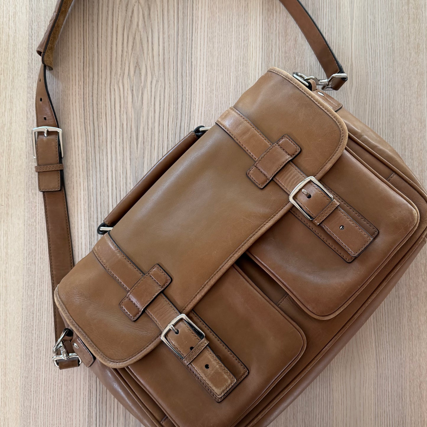 Vintage Coach Thompson Briefcase Brown Leather Messenger Bag