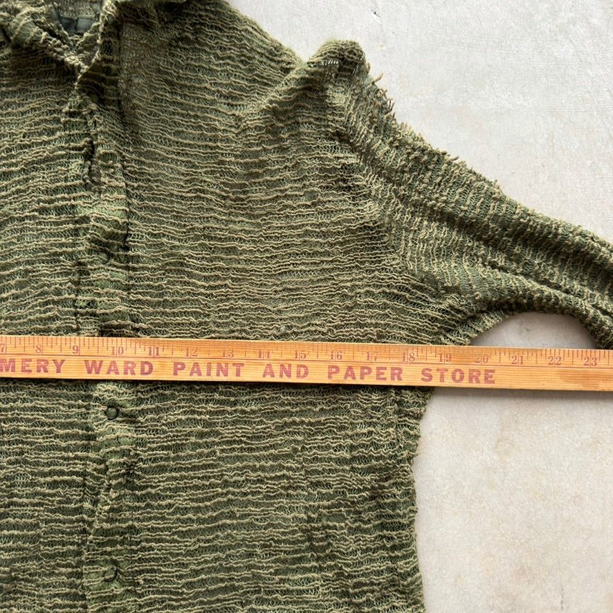 Vintage Military Insect Repellent Mesh Jacket Olive Drab Large