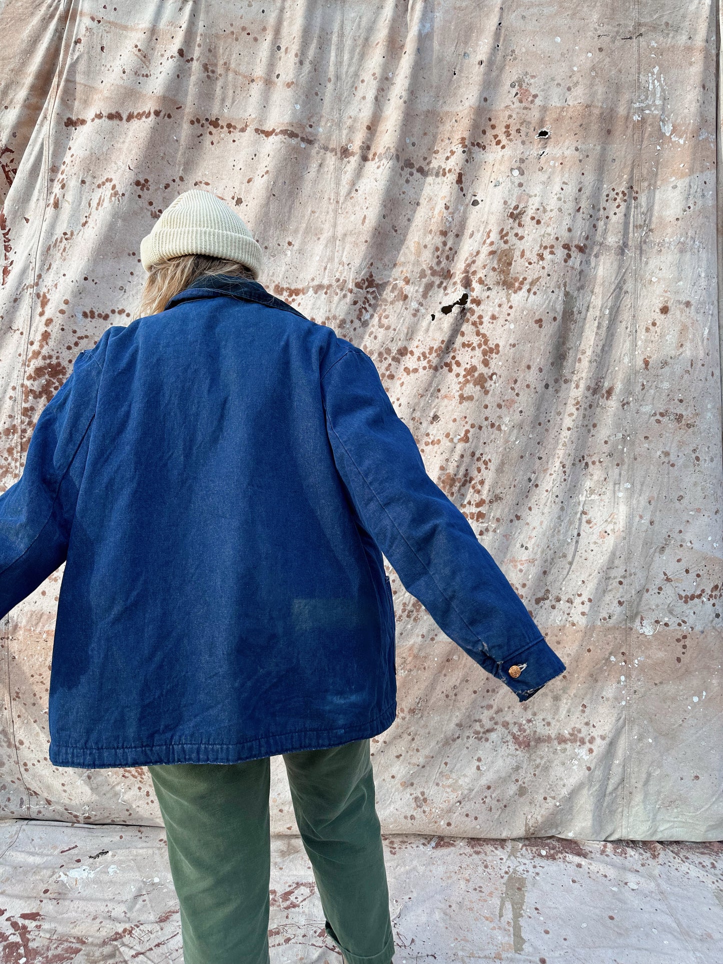 70s Wrangler Dark Wash Chore Coat