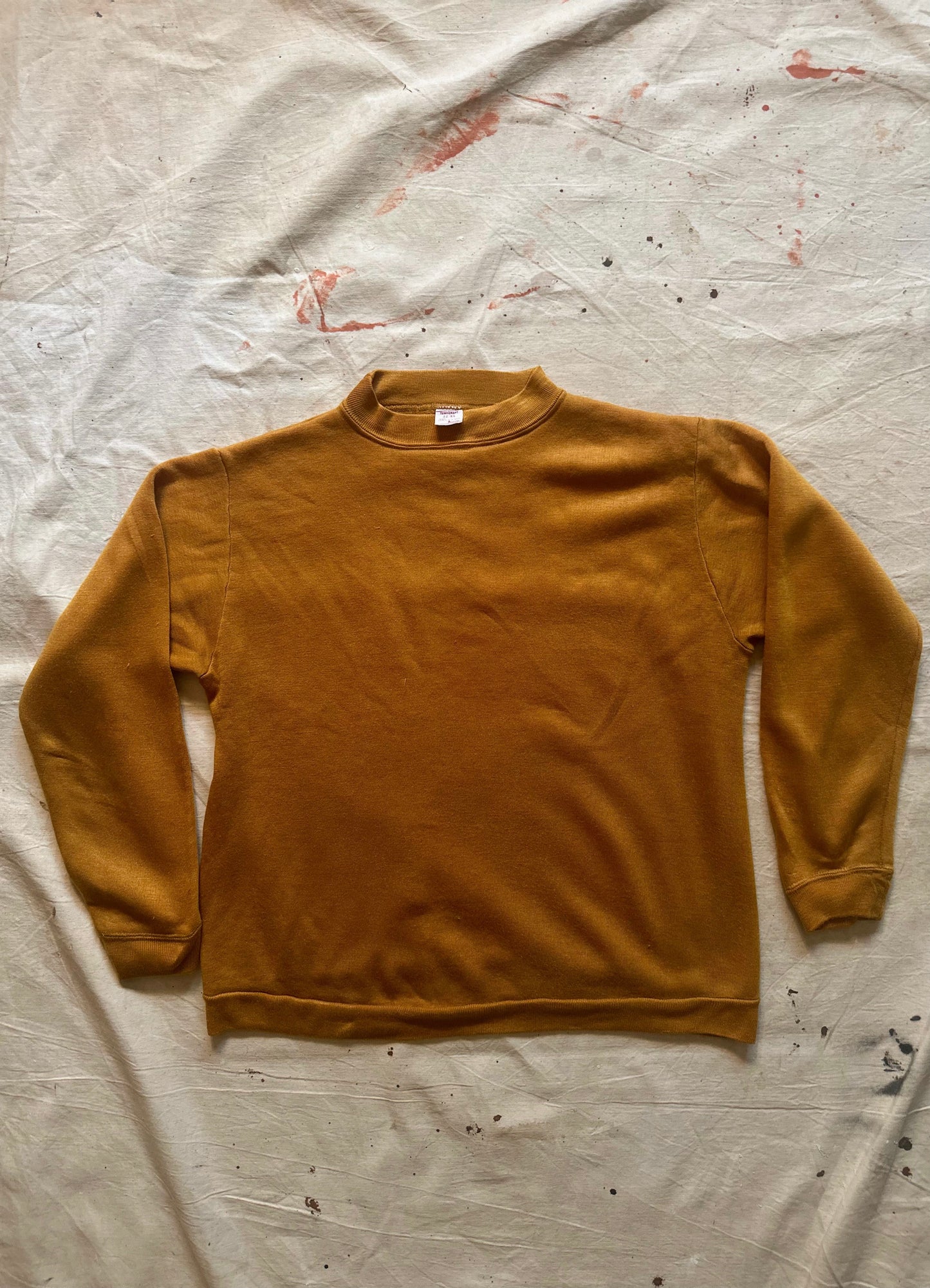 60s Towncraft Penneys Ochre Mock Neck Sweater