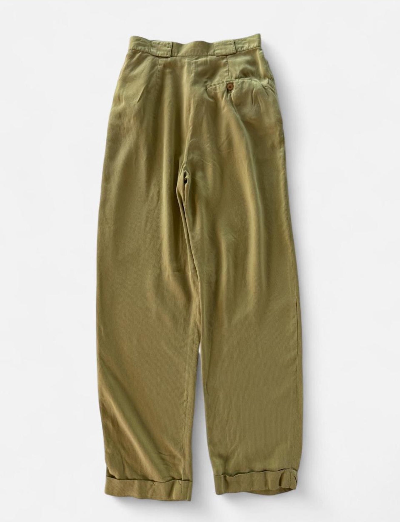 Vintage 1990s Silk Ribbed Trousers