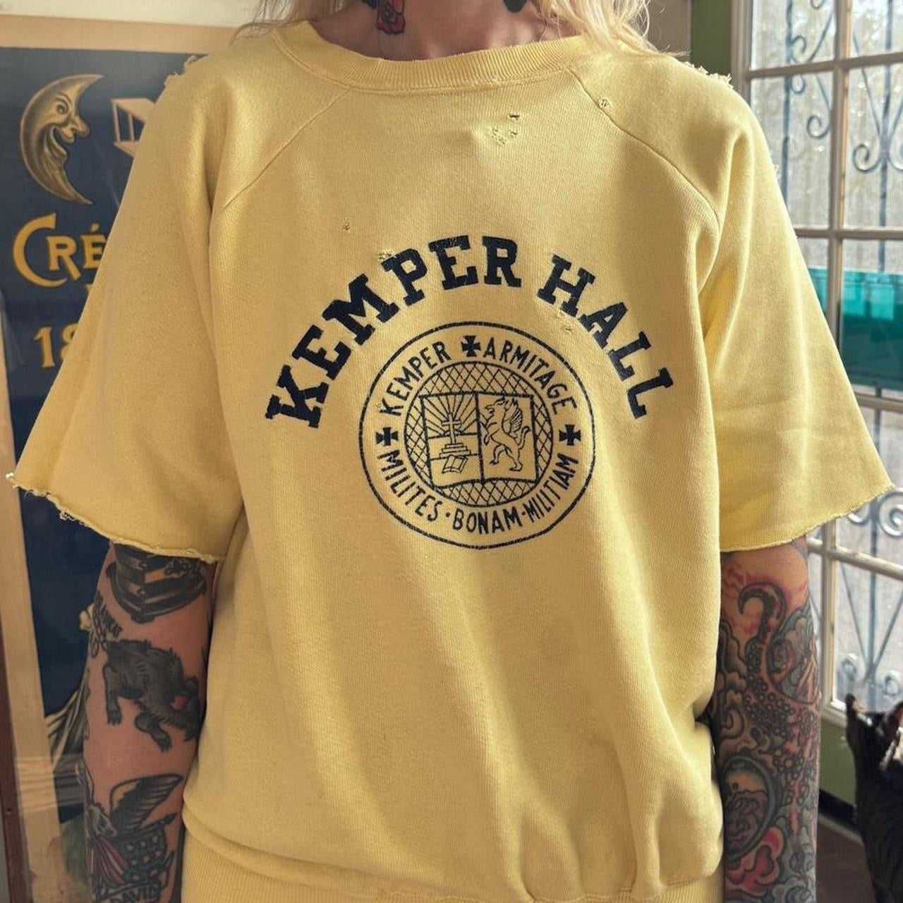 Vintage 1950s Kemper Hall thrashed Crewneck Sweatshirt