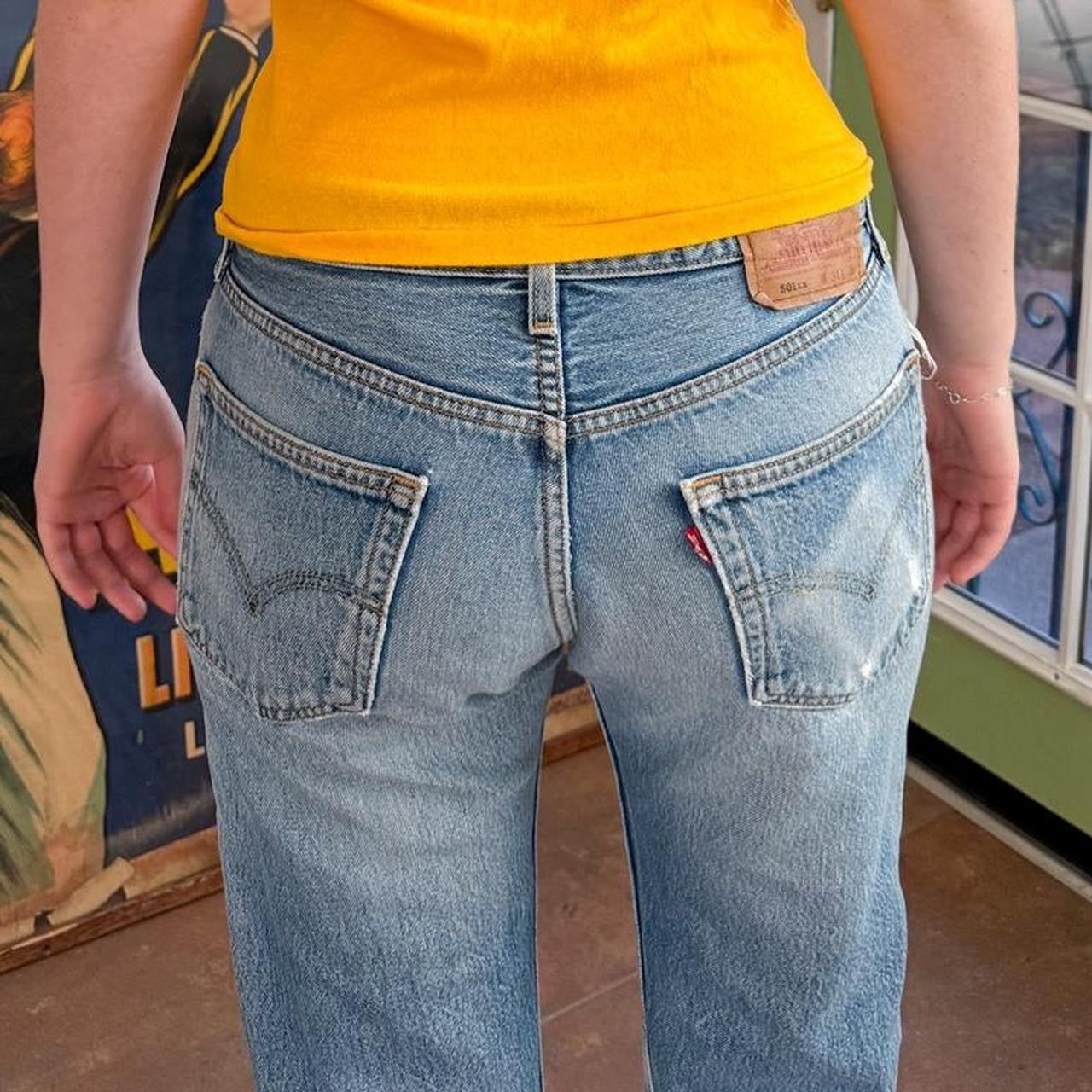 Vintage 1990s Levi’s 501xx Distressed Denim Jeans