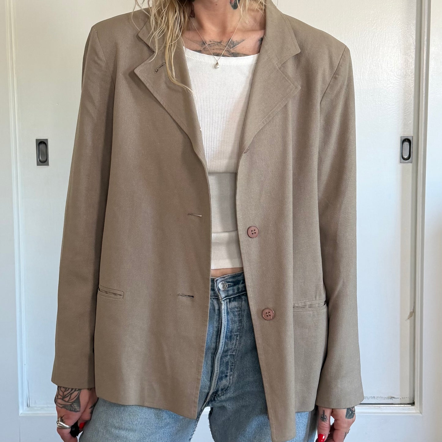 Vintage 1980s Chaus Silk Blazer