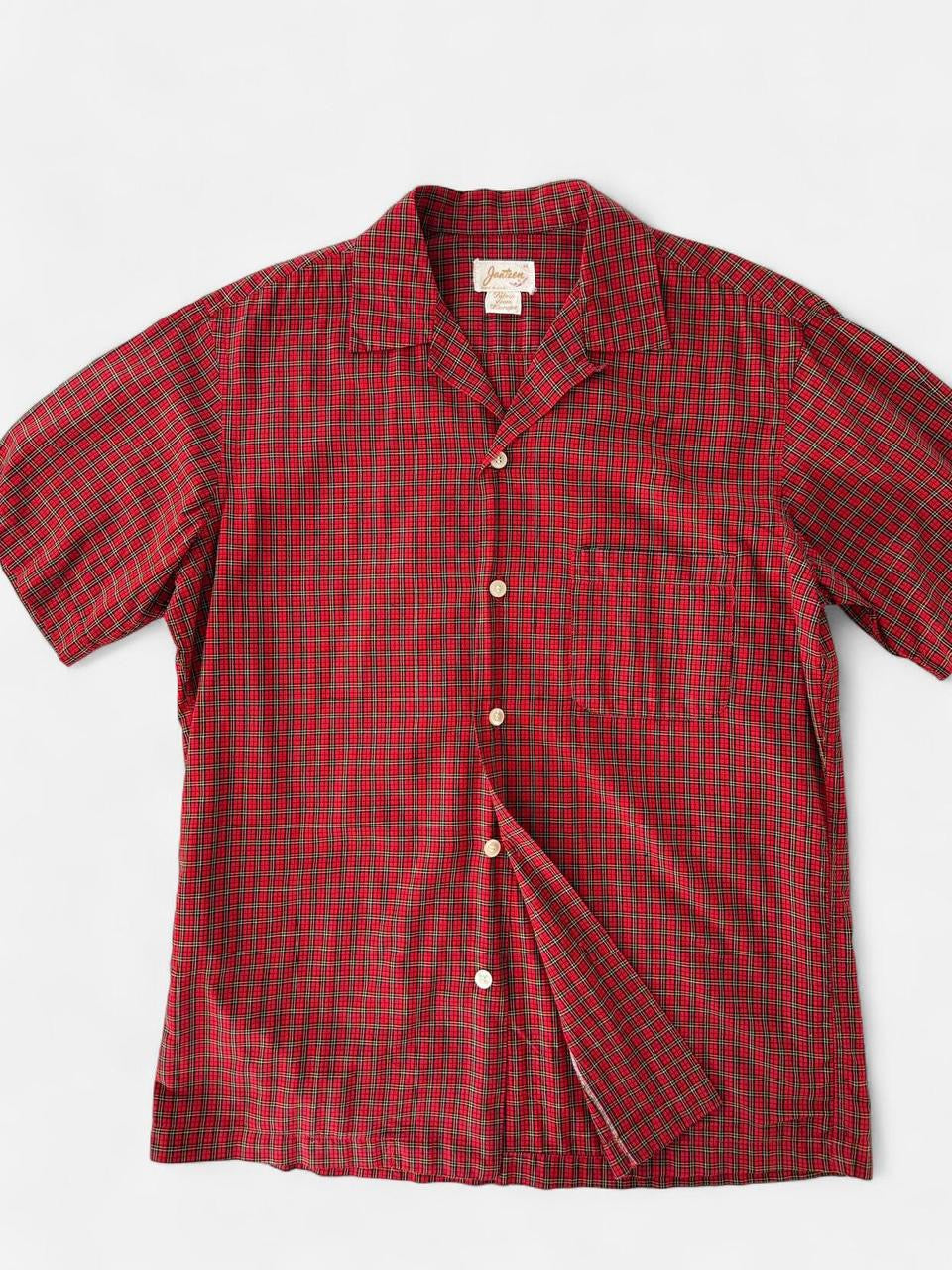 Vintage 1950s Jantzen Plaid Short Sleeve Button up Shirt