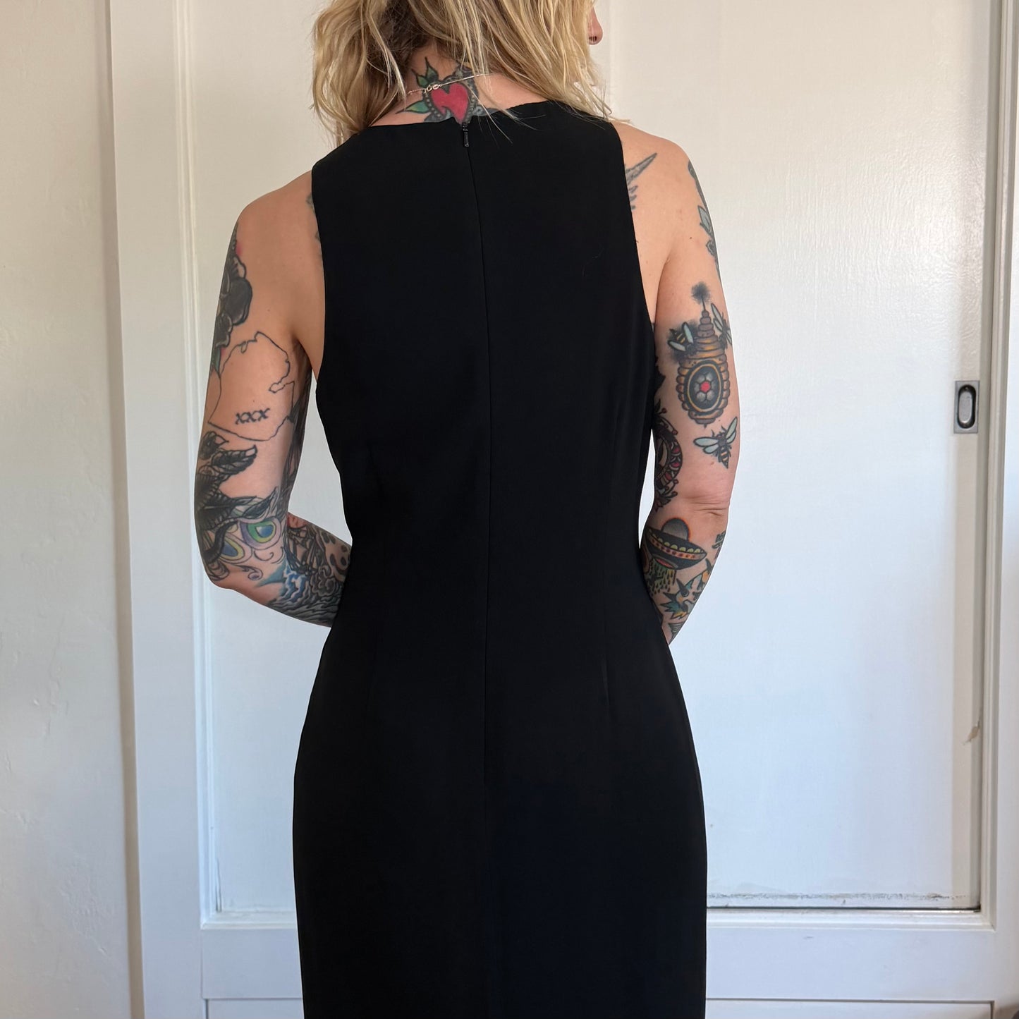 Vintage Calvin Klein Black Sleeveless Maxi Dress