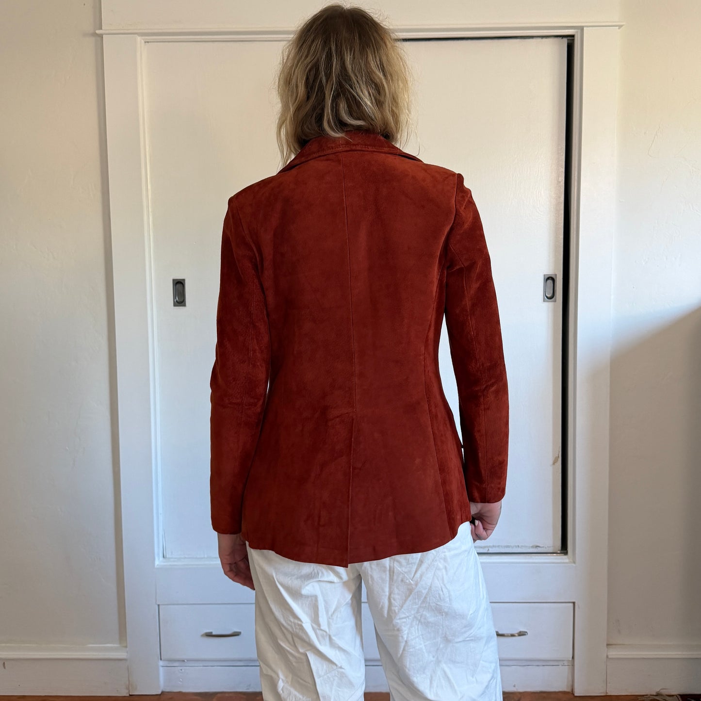 Vintage Scully Rust Suede Leather Blazer Tailored Women’s Jacket 6