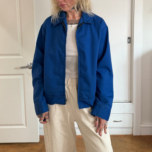 Vintage 1970s Peerless MFG uniform mechanics gas station zip up jacket