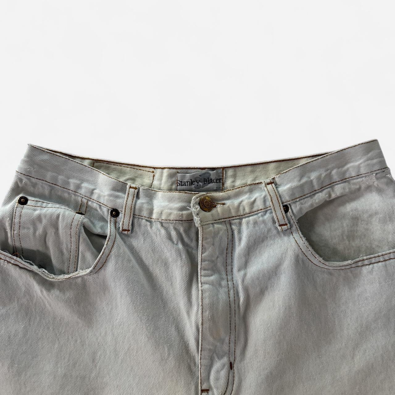 Vintage Stanley Blacker Dad baggy Light blue denim shorts