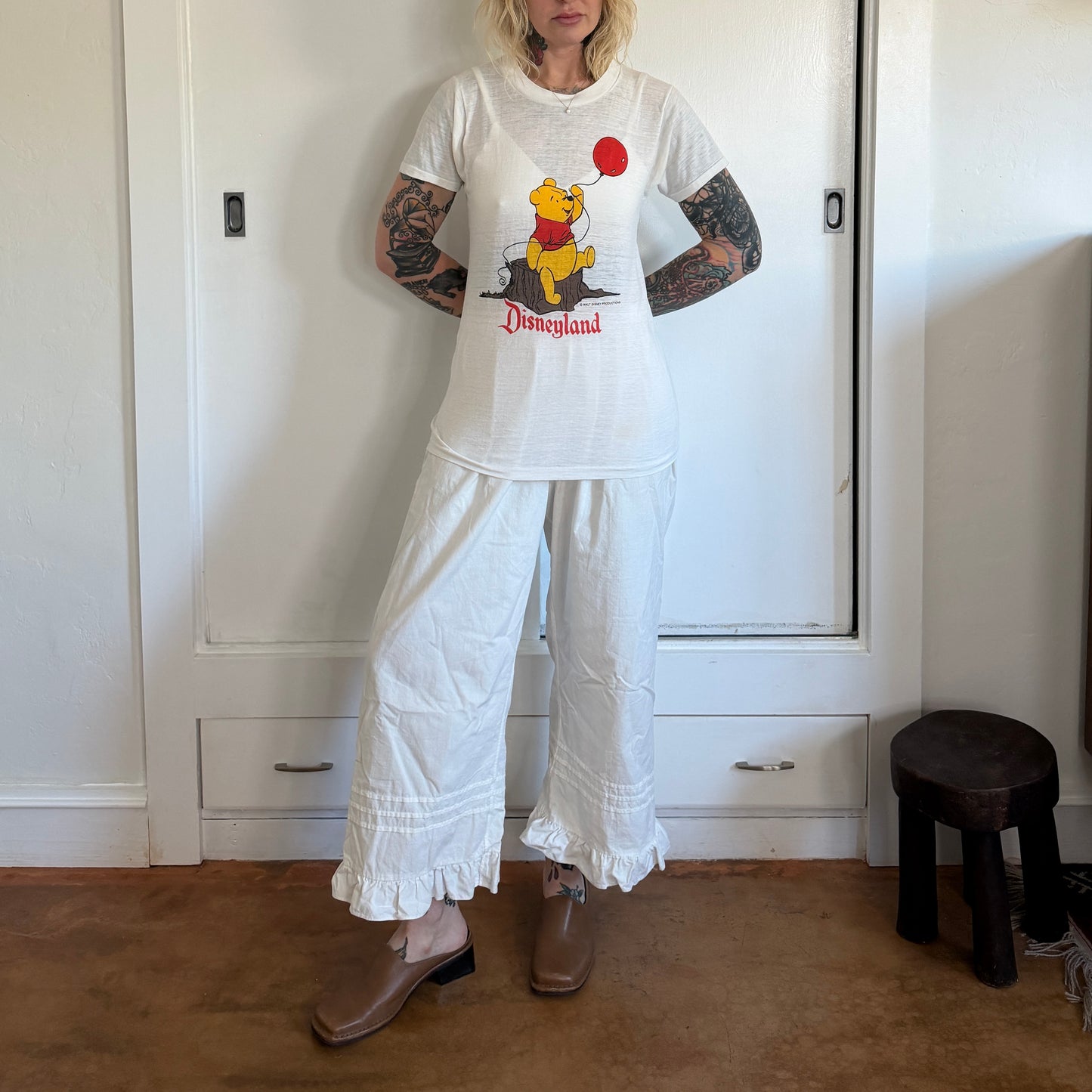 Vintage 1970s Disneyland Winnie the Pooh White T-Shirt Disney Collectable