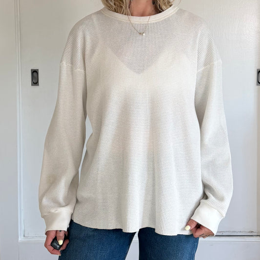Vintage Fruit of the Loom Waffle Knit Thermal Long Sleeve Shirt