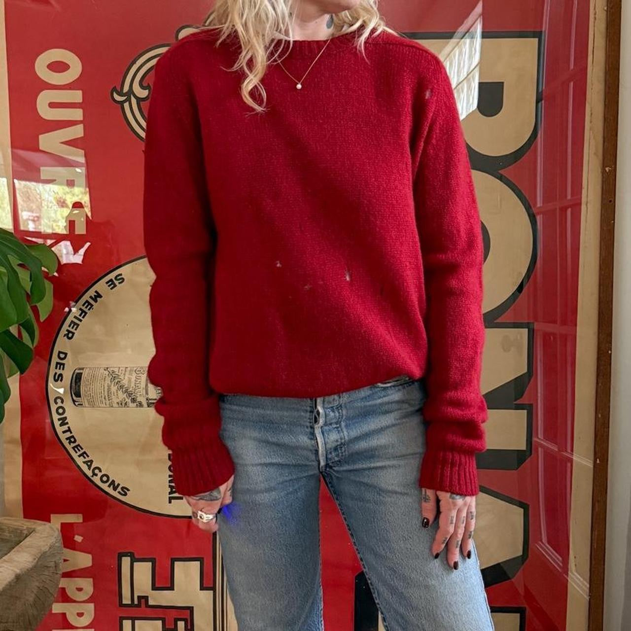 Vintage 1970s Braemar Scottish Shetland wool long sleeve sweater