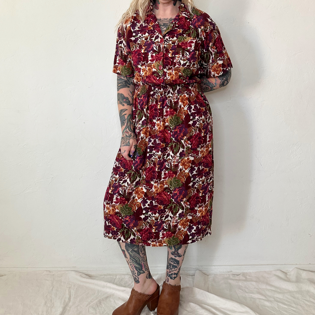 70s Floral Dress